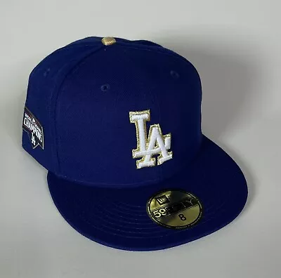 NEW! Los Angeles Dodgers Hat Size 8 World Series Champions New Era 59FIFTY Cap • $22.99