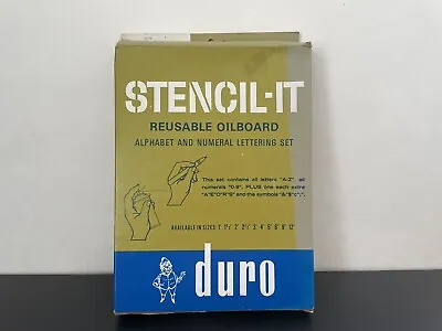 Vintage DURO Stencil -It Six Inch Stencils Letters Numbers And Signs Oilboard • $32.99