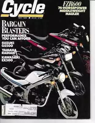 Cycle Magazine May 1989 Suzuki GS500 Yamaha Radian Kawasaki EX500 • $12.99