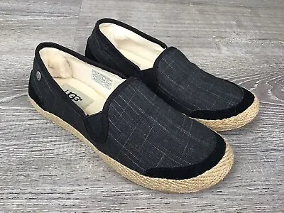 UGG Delizah Slip On Casual Loafers Flats Shoes Black Womens Size 5 M 1002886 • $29.74