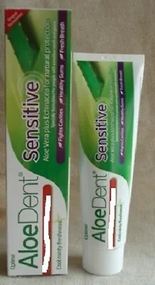 Aloe Dent Sensitive Aloe Vera Toothpaste Fluoride Free 100ml 3 Tubes • $35.05