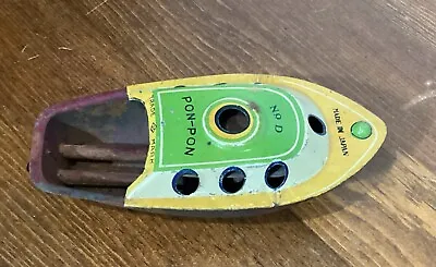 Vintage PON-PON Toy Steam Powered Tin Boat Used Made In Japan • $7.50