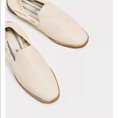 $65 • Buy ZARA SOFT LEATHER SLIPPERS Size 6.5