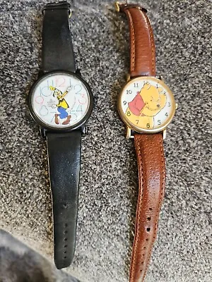 Vintage Timex Winnie The Pooh & Lorus Goofy Watch  • $15