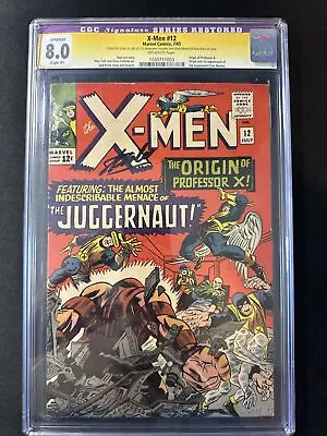 X-Men #12 CGC 8.0 SIGNED STAN LEE Very Small Color Touch Restored Marvel 1965 • $2499.99