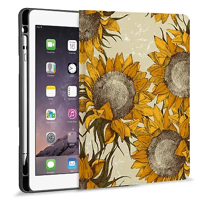 $24.99 • Buy Sunflower Folio Case Cover Pencil Holder For Ipad Air Pro 10.2 10.5 11 12.9