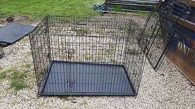 £30 • Buy Large Black Metal Dog Crate 123cm X 76cm