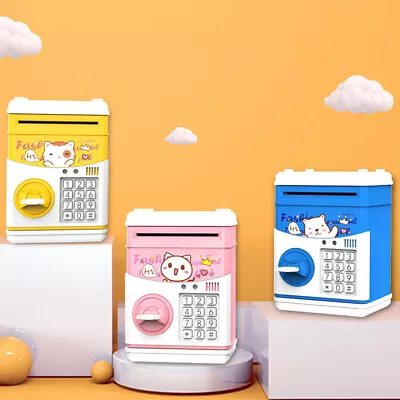 £12.89 • Buy Money Box Bank Piggy Bank Safe Electronic Password Lock ATM Cash Coin Kids Gift{