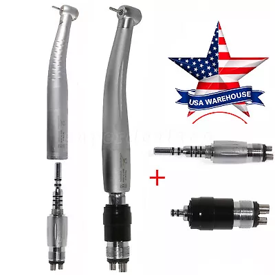 Dental High Speed Turbine Handpiece (LED) W/ Quick Coupler 4Hole Fit Kav/NSK Dr • $71.62