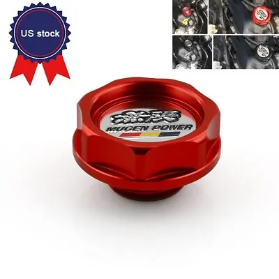 Red Mugen Power Aluminum Car Oil Filler Cap Racing Engine Tank Cover For Honda  • $12.55