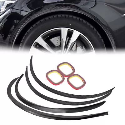 4pcs Car Wheel Eyebrow Arch Protector Trim Lips Fender Flares Carbon Fiber Look • $15.99