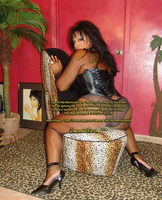 Vanessa Del Rio Photo Fishnet Big Butt SPANK! Leopard Sign Aft Buy W/COA • $24.95