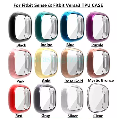 For Fitbit Sense/Versa 3 Screen Protector Thin Soft TPU Full Coverage Case Cover • $14.02