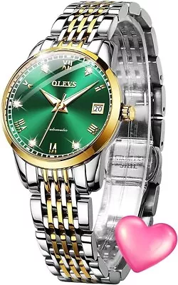 OLEVS Women Automatic Watch Fashion Classic Diamond Stainless Steel Self-Winding • $140.80