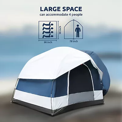 4 Person SUV Tent With 2 Door Weather Resistant Portable For Car SUV Van Camping • $156.69