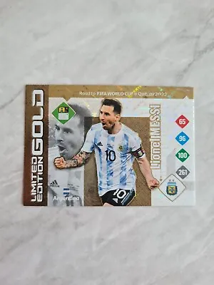 Panini Road To The Qatar World Cup 2022 Trading Card - Lionel Messi Gold Limited • £5