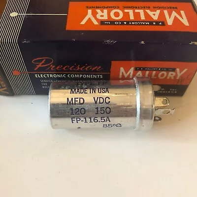 FP-116.5A Mallory 120MFD 150VDC Capacitor • $5