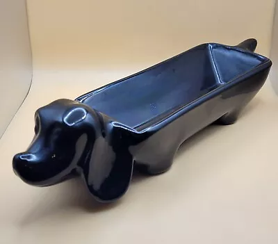 Vintage Black Dachshund Dog Ceramic Cracker Dish ***Unique Kitchen Decor***  • $15