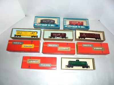 Varney Post War Ho Scale Train Freight Cars With Boxes Very Nice Vintage • $74.95