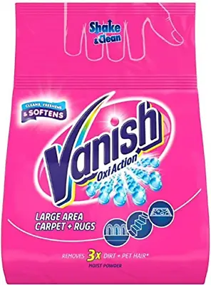 Vanish Carpet Cleaner + Upholstery Power Powder Large Area Cleaning 650 G • £10.82