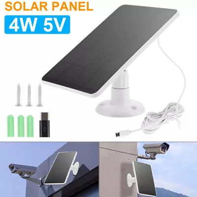 $21.49 • Buy Solar Panel For USB/Type C Power Security Camera Stick Up Cam Battery Charger 5V