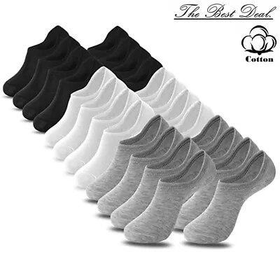 3-12 Pairs Mens Invisible No Show Nonslip Loafer Low Cut Cotton Liner Boat Socks • $5.88