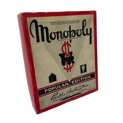 Monopoly Game Vintage 1951 Wooden Pieces Cards And Money No Game Board • $15.87
