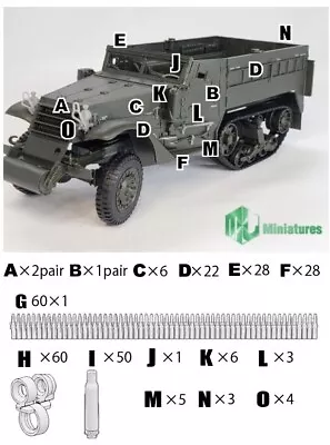 MJ Miniatures MJEZ35033 1/35 M3/M16 Half-Track Detail Up #2 • $13.35