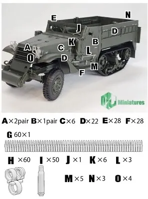 MJ Miniatures MJEZ35033V 1/35 M3/M16 Half-Track Detail Up #2 W/Garand Slings • $22.95