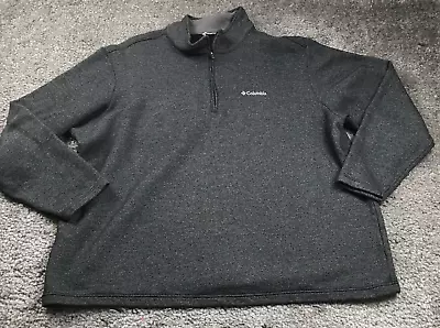 Columbia Mens 1/4 Zip Pullover Shirt Size 2XL Dark Heather Gray Logo • $19.99