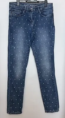 £6.26 • Buy Next Blue Relaxed Skinny Jeans With Stars Size 10
