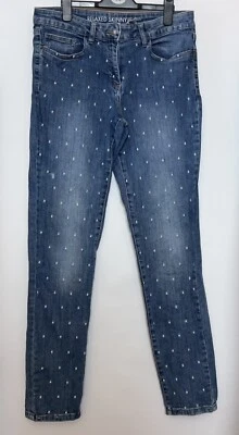 £6.26 • Buy Next Blue Relaxed Skinny Jeans With Stars Size 10