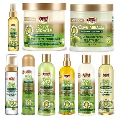 African Pride | Olive Miracle Anti-breakage Formula Collection • £7.99