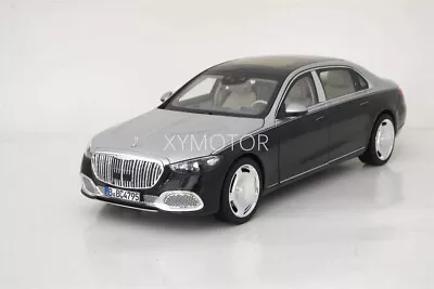 Norev 1:18 Maybach Benz S680 X223 S Class 2021 Diecast Model Car Black Silver • $131.99