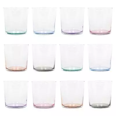 12x LAV Colour Base 345ml Bodega Glass Tumblers Water Juice Drinking Glasses Set • £17