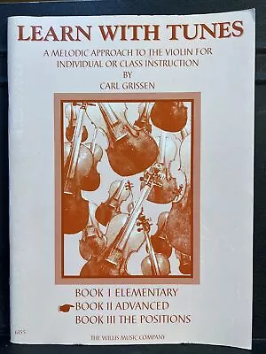 Learn With Tunes Book 2 A Melodic Approach To The Violin NEW 000412701 • $5