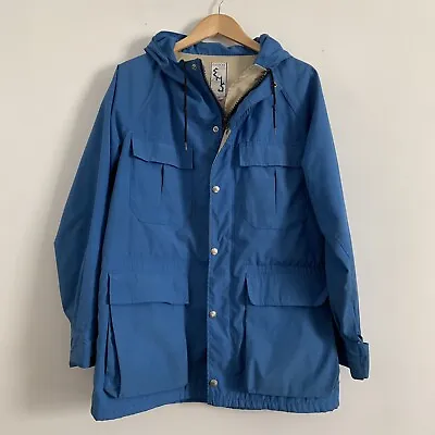 Vintage 60s Eastern Mountain Sports Blue Rain Jacket Small Rare First Label EMS • $67.95