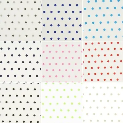 £1.50 • Buy Polycotton Fabric 3mm Fashion Dotty Spots Polka Dots Spotty Spot