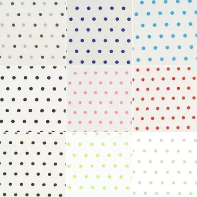 £1.50 • Buy Polycotton Fabric 3mm Fashion Dotty Spots Polka Dots Spotty Spot