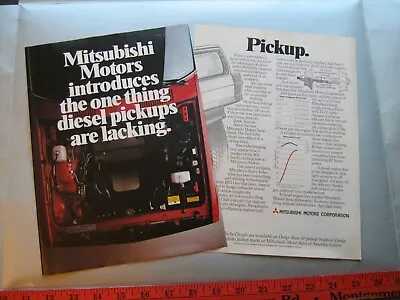 1983 Mitsubishi Pickup Truck/Dodge Ram 50 Turbo Diesel Vintage Manufacturer Ad  • $8.75