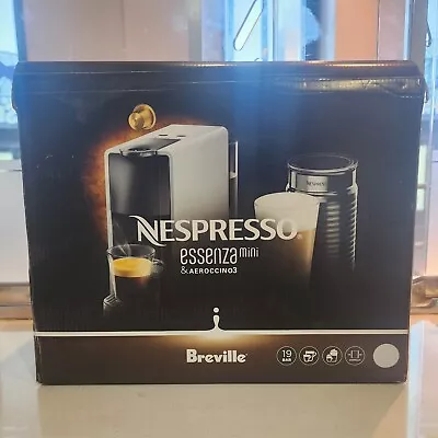 Breville Nespresso Essenza Mini & Aeroccino3 Bundle Pod Coffee Machine - White • $239