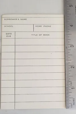 Vintage  (25) Library Due Date Cards ~  New No Writing  White Cardstock • $10.99