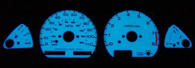 Blue/Green Glow Gauge Face Overlay New For 1991 1992 1993 1994 Nissan 240sx S13 • $34.95