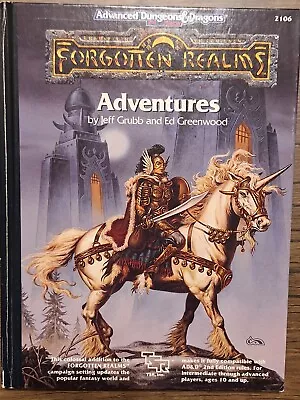 Forgotten Realms Adventures Hardcover - TSR 2106 Advanced Dungeons 2nd Edition • $37