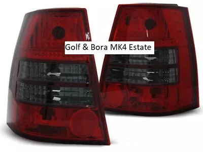 Crystal Smoked Tail Lights For Vw Golf Mk4 & Bora Wagon 8/1997-6/2006 Model • $218