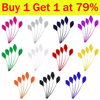 Long Fascinators Feathers Stripped Coque Millinery Hats Trimmings Coloured Craft • £2.70