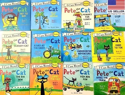 Pete The Cat I Can Read Series Pocket Books 12pcs • $12.87