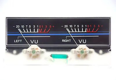 1pc SD-318B Dual Panel VU Meter 500uA 630Ω 115x54mm 12V Green Bulb SD FlashStar • $9.60