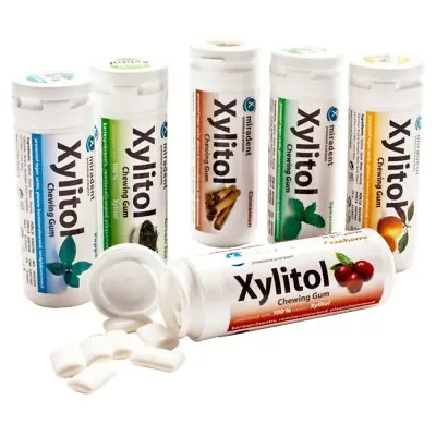 Miradent Xylitol Chewing Gum 30 Pieces Sugar Free Suitable For Diabetics • $6.10