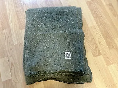 Vintage VAN WYK DEKEN HOLLAND 100% Wool Blanket 1957 Mothproof Grey • $60